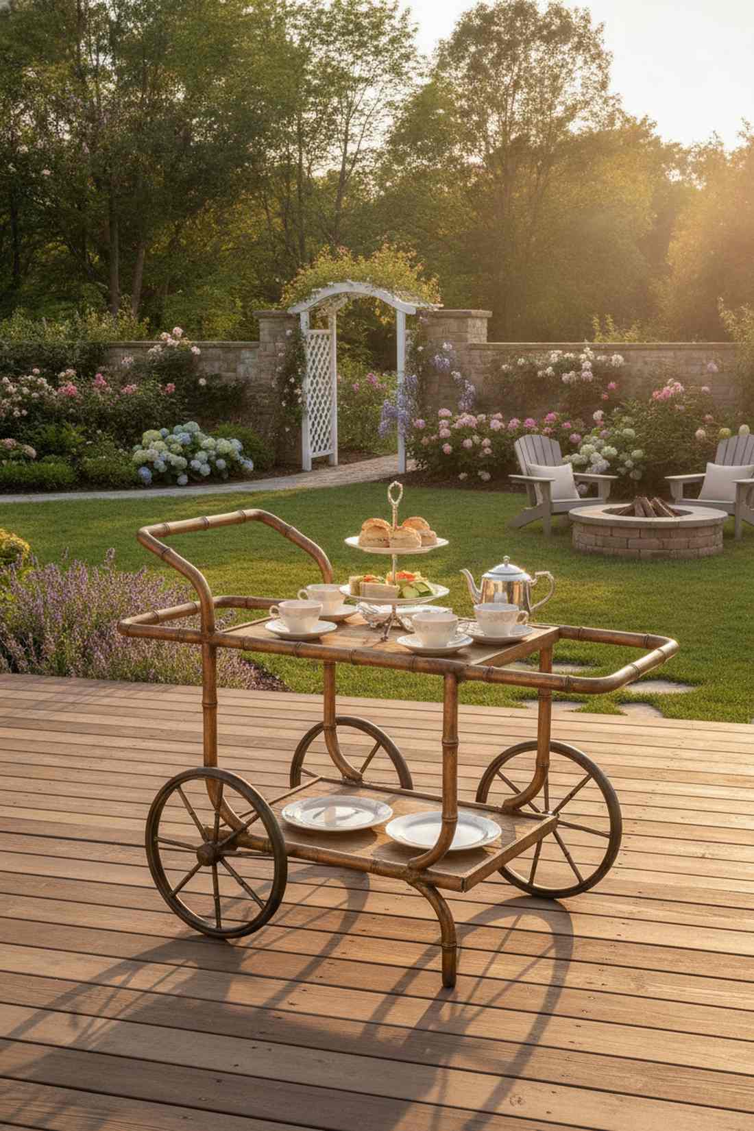 edwardian tea trolley with drop leaves