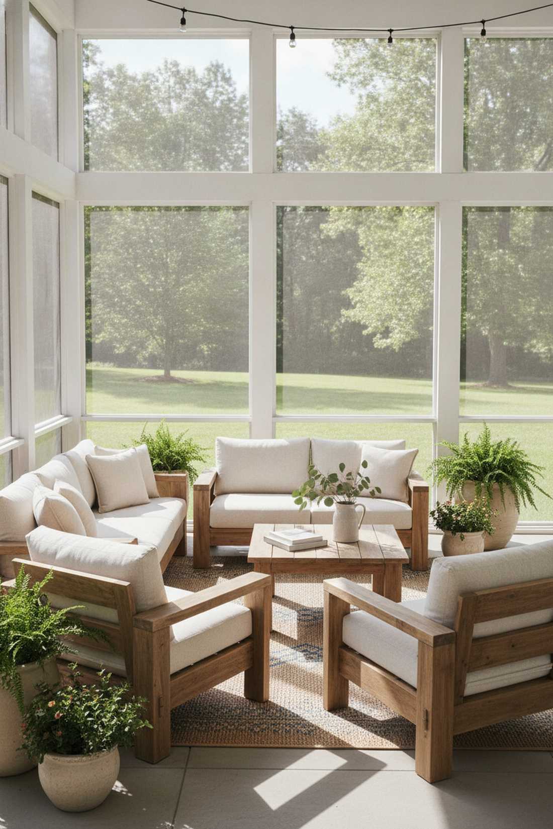 farmhouse eucalyptus seating group
