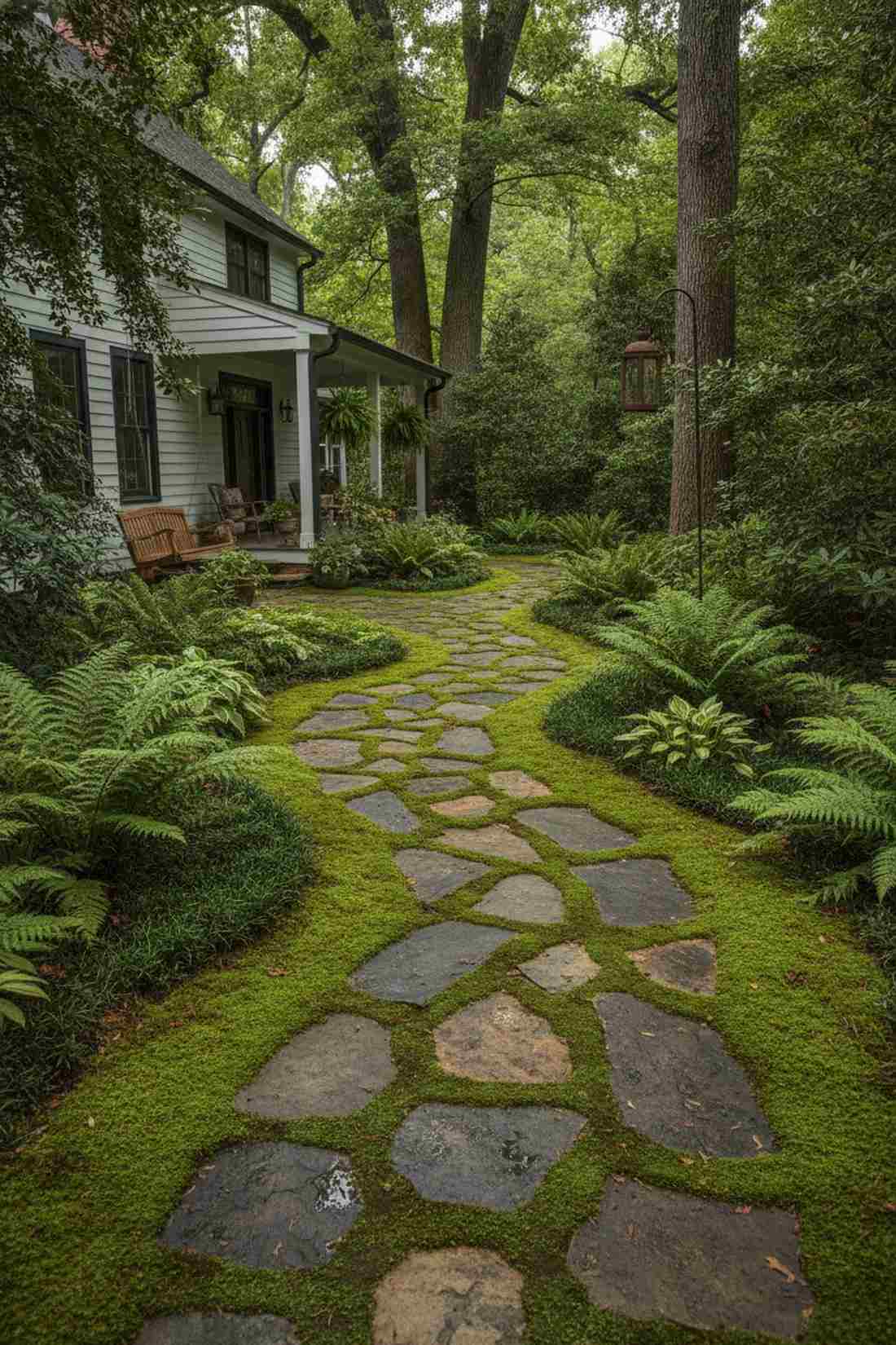 flagstone with moss joints