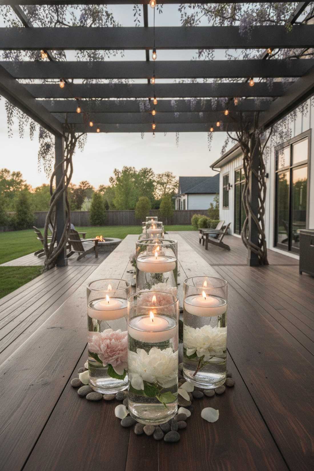 floating centerpiece clusters