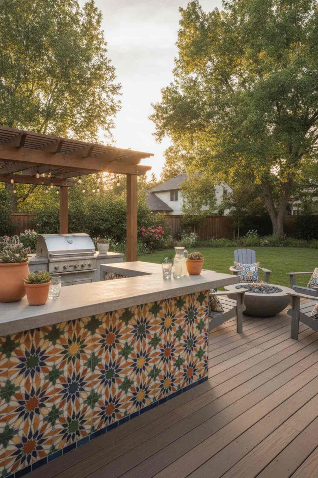 geometric tile bar front