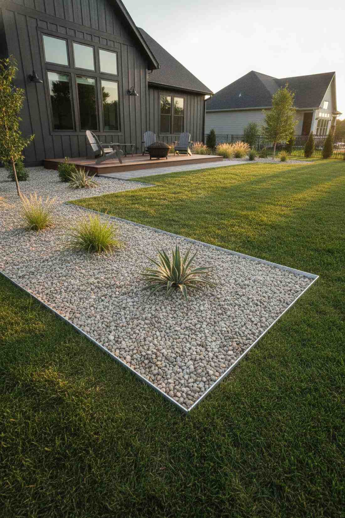 gravel garden corner