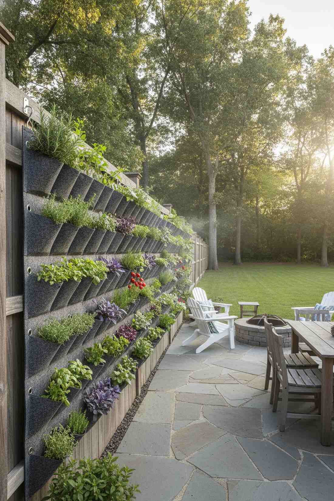 green wall pocket garden