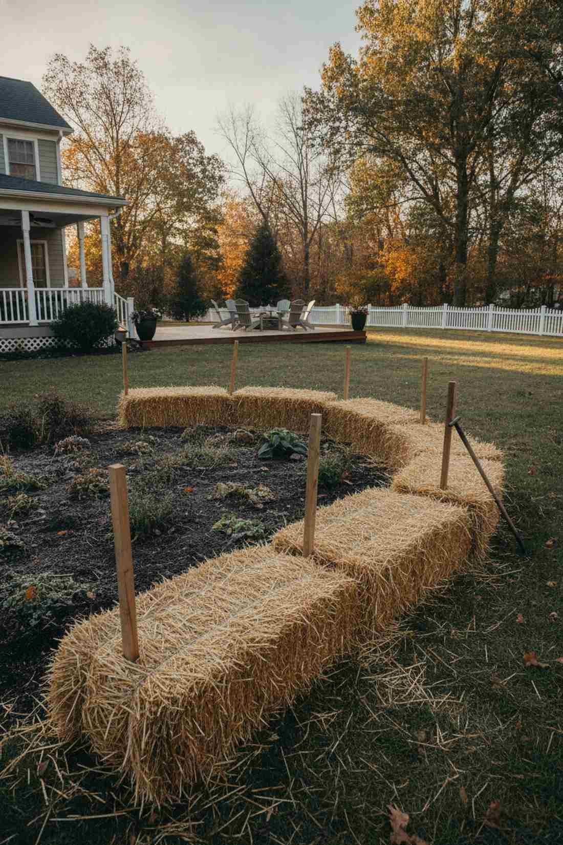 hay bale temporary barriers