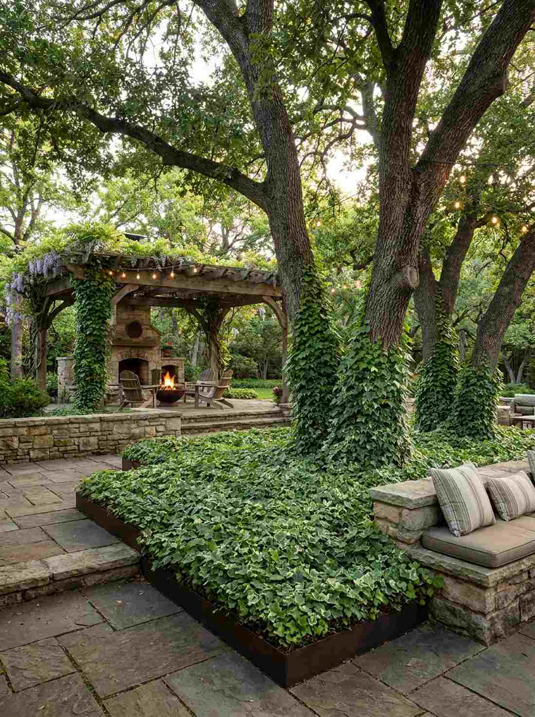 hedera helix english ivy ground to vertical
