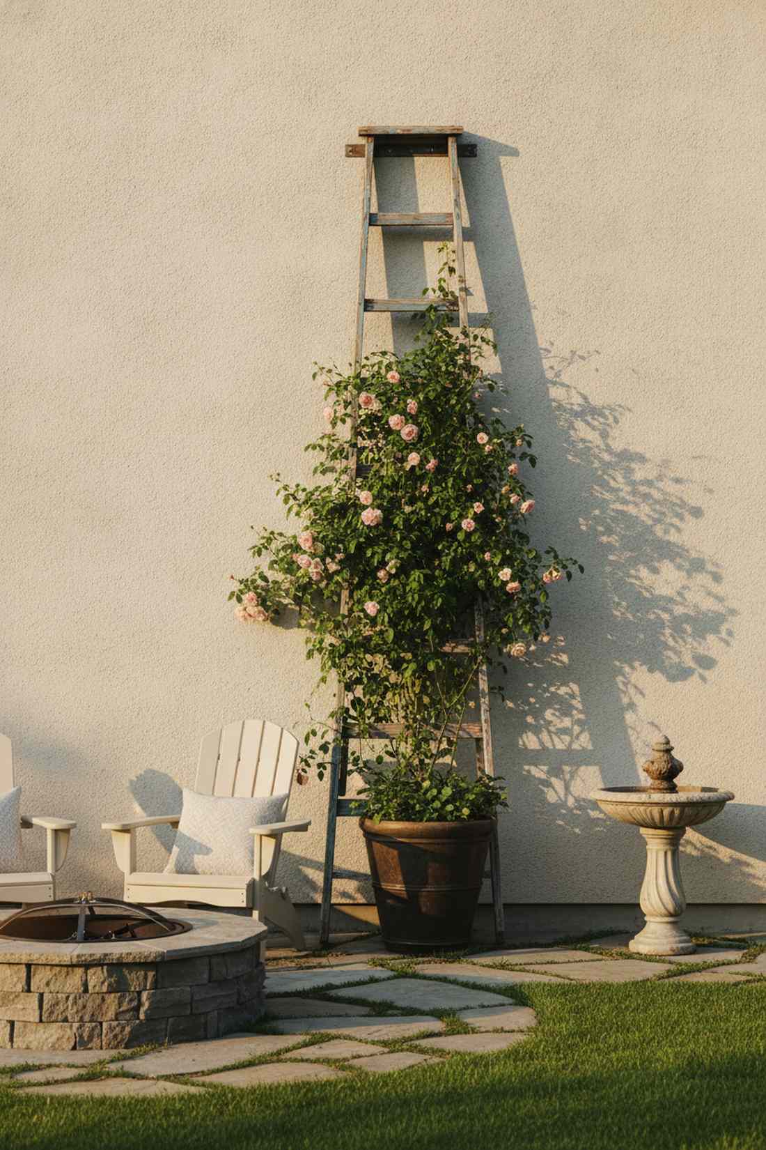 ladder trellis repurposing