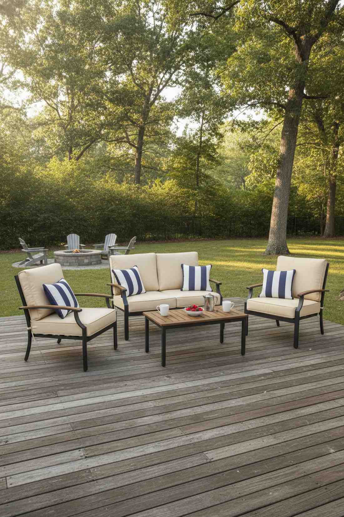 loveseat and chairs lounge set