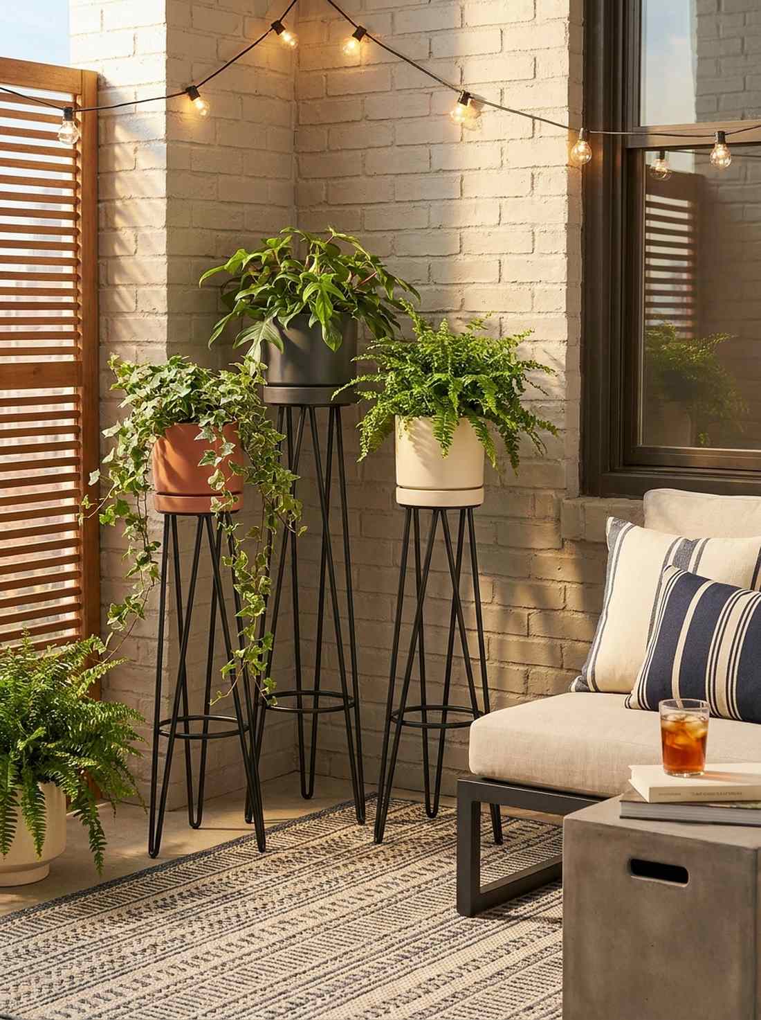 metal tripod plant stand