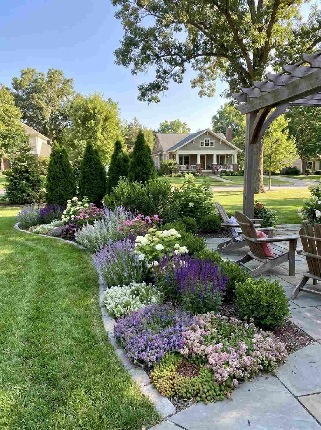 mixed height border