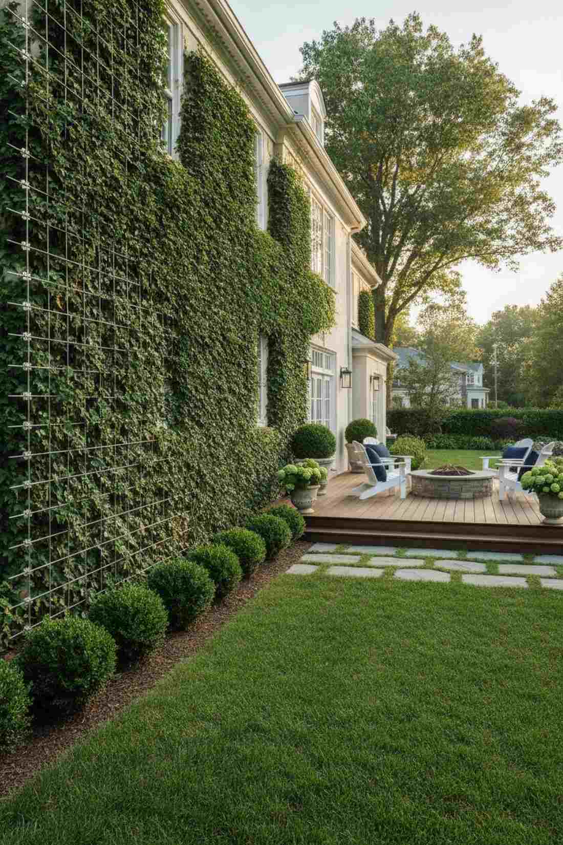 mixed texture foliage walls
