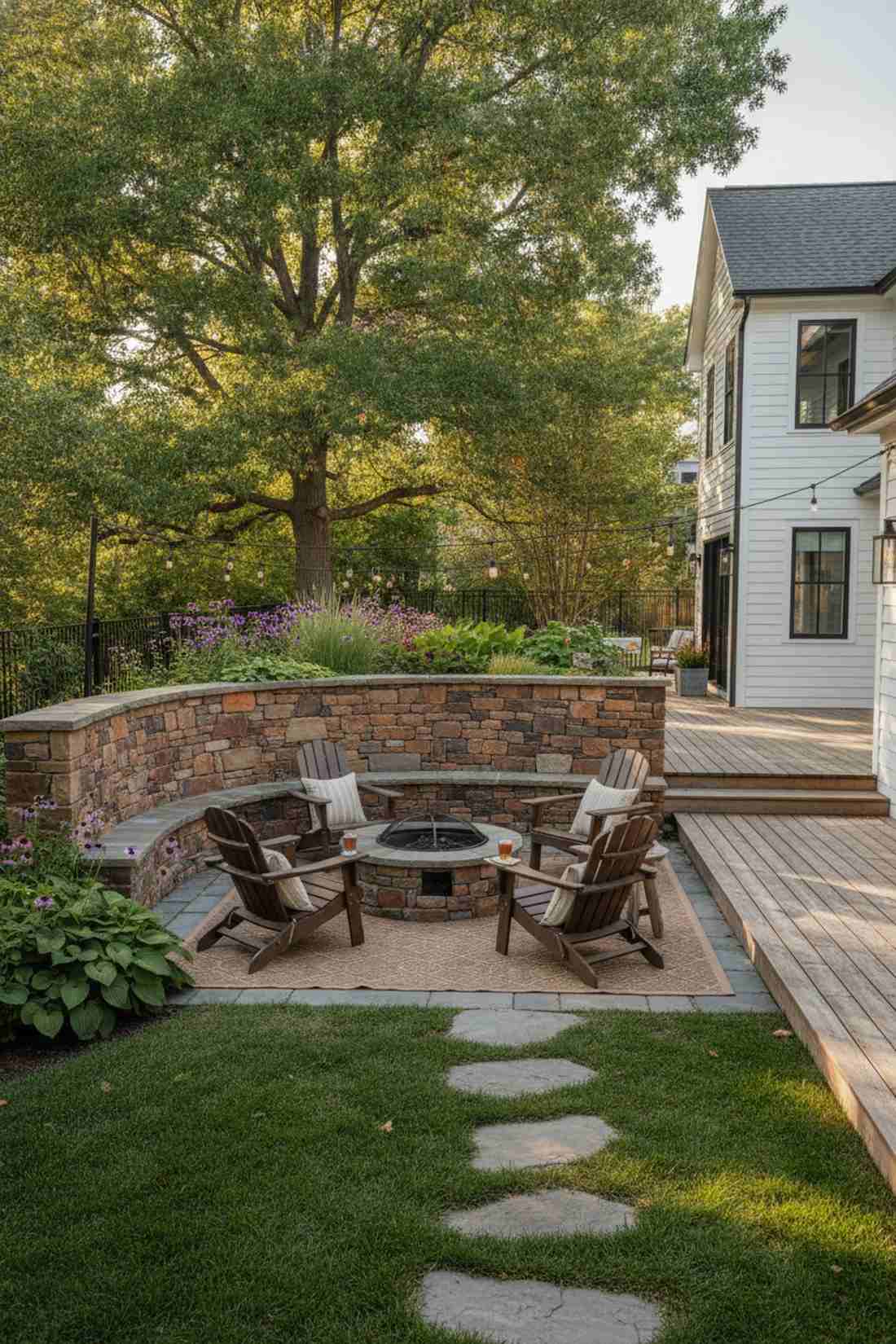 multi tone flagstone mosaic bed