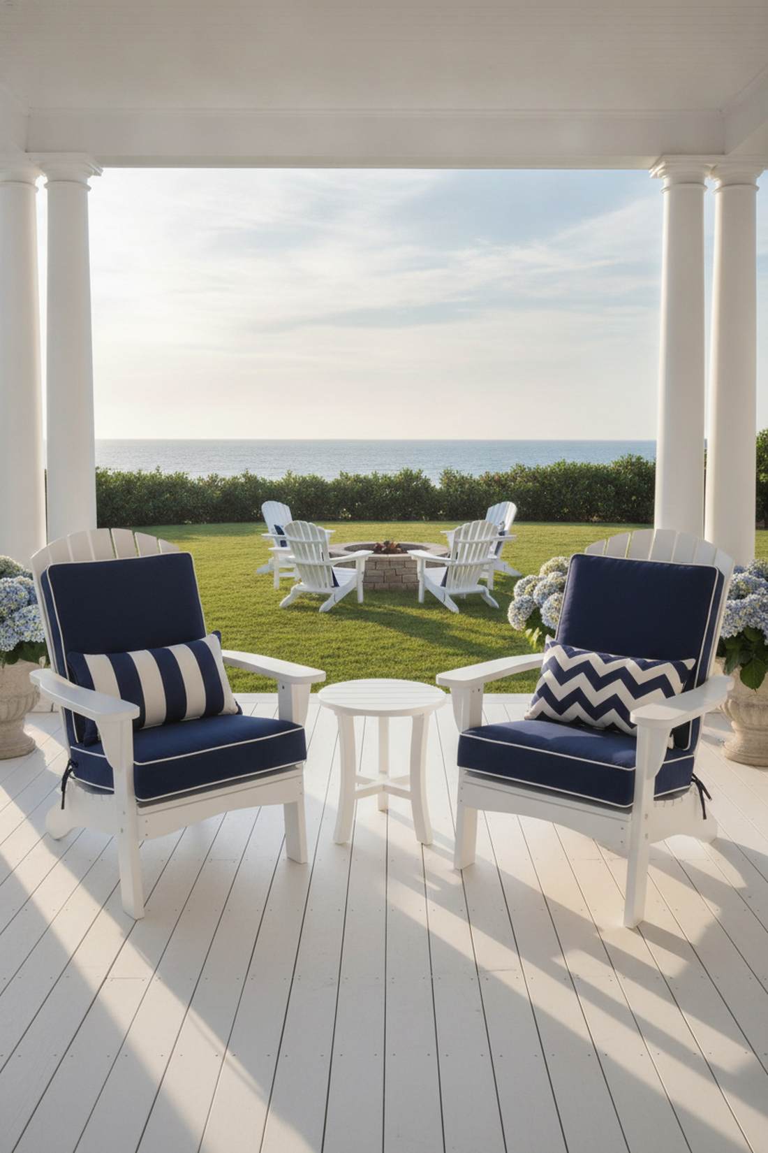 navy and white coastal palette