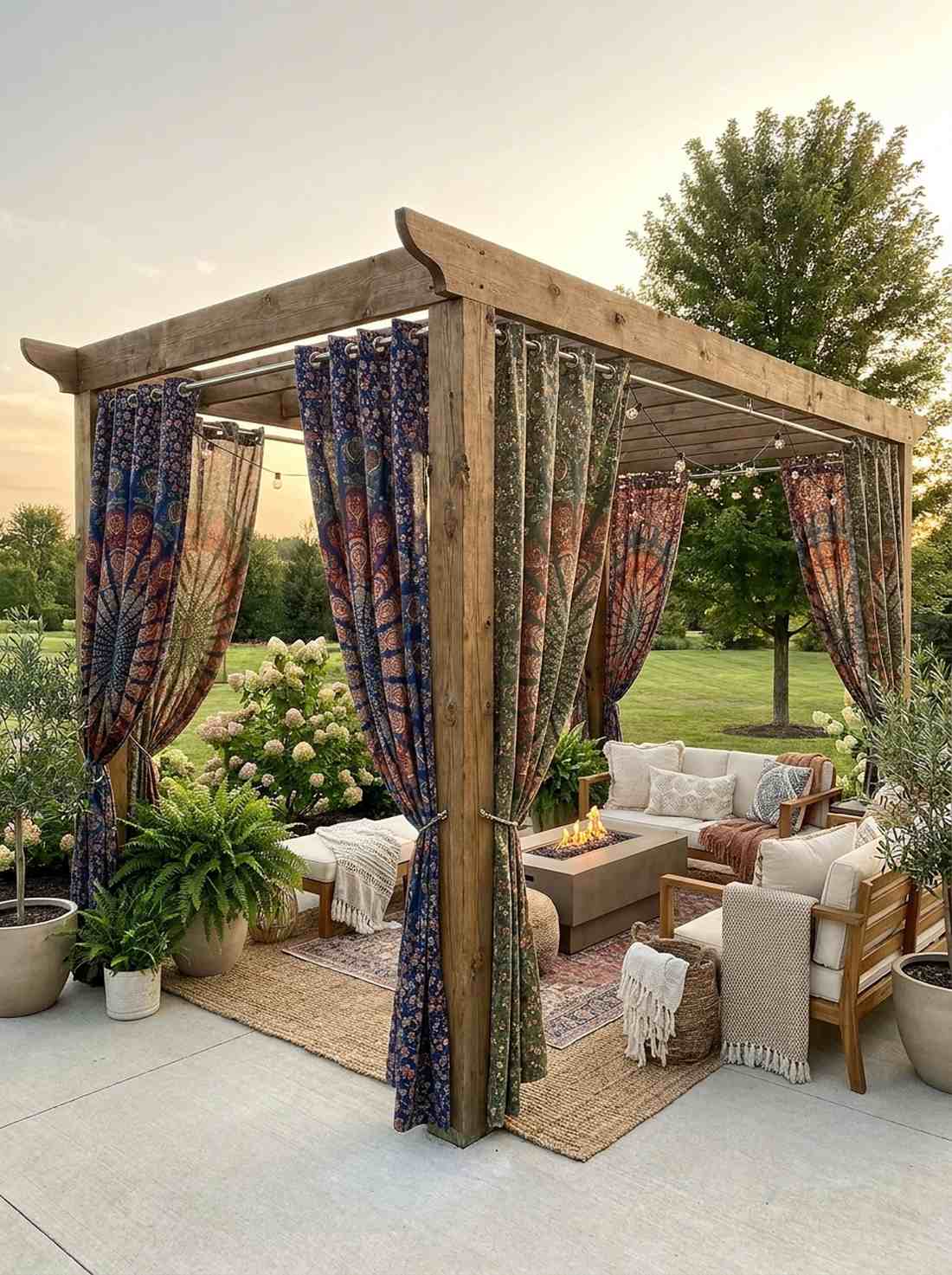 outdoor tapestry curtains