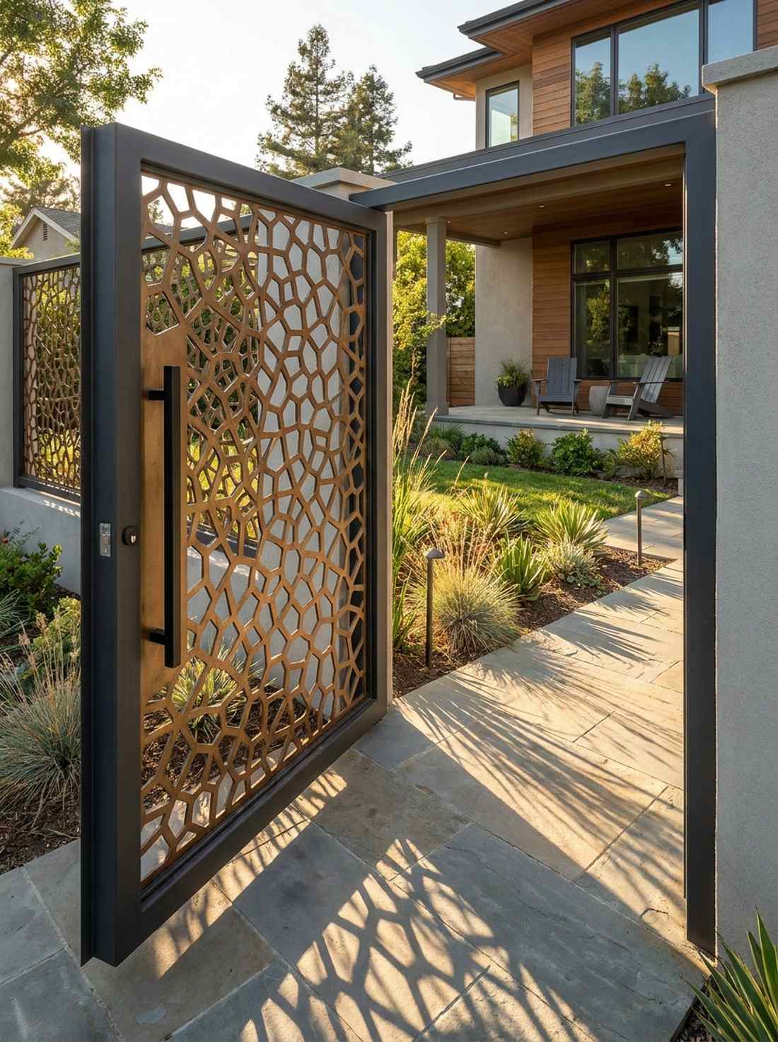 perforated panel entry gate