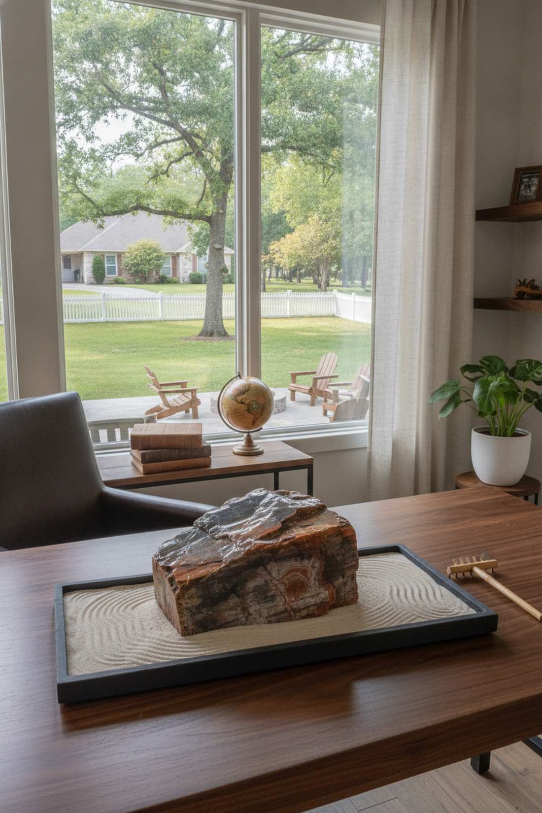 petrified wood fossil display
