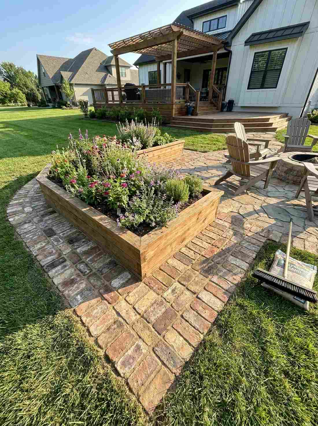 reclaimed brick accents