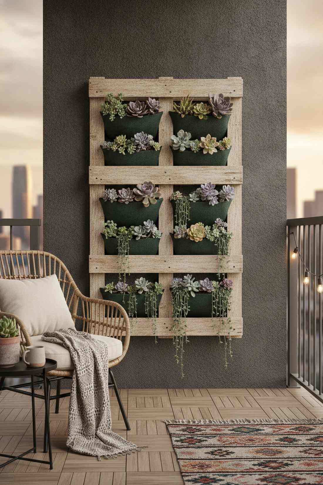 reclaimed pallet vertical garden