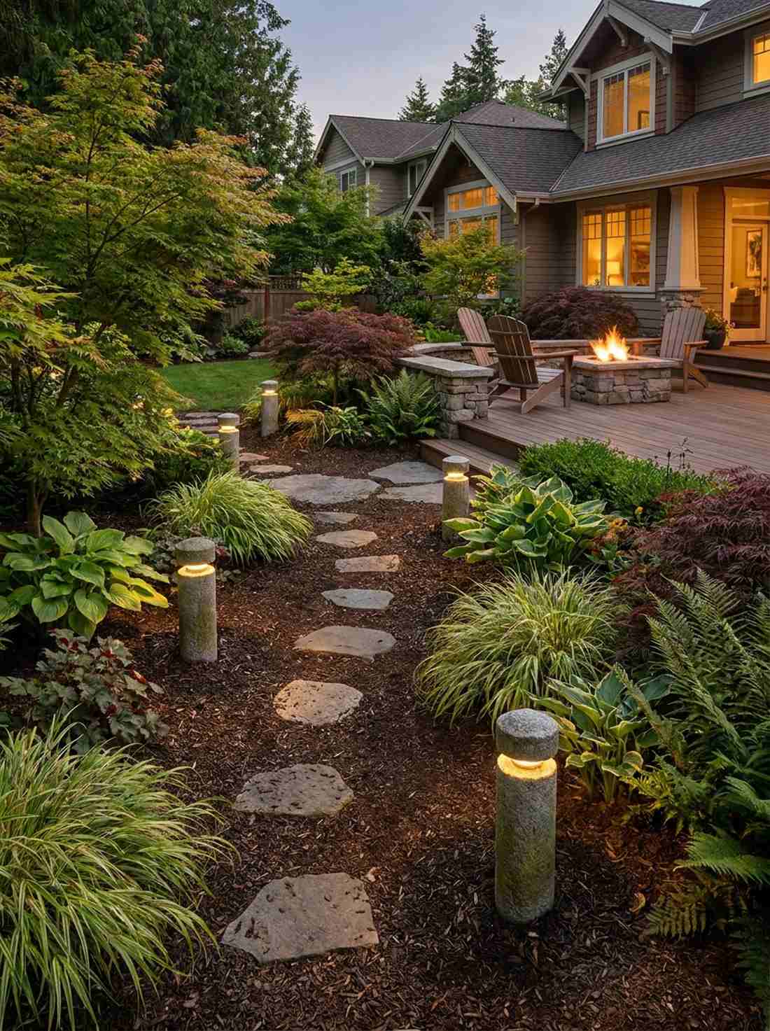 roji tea garden path light