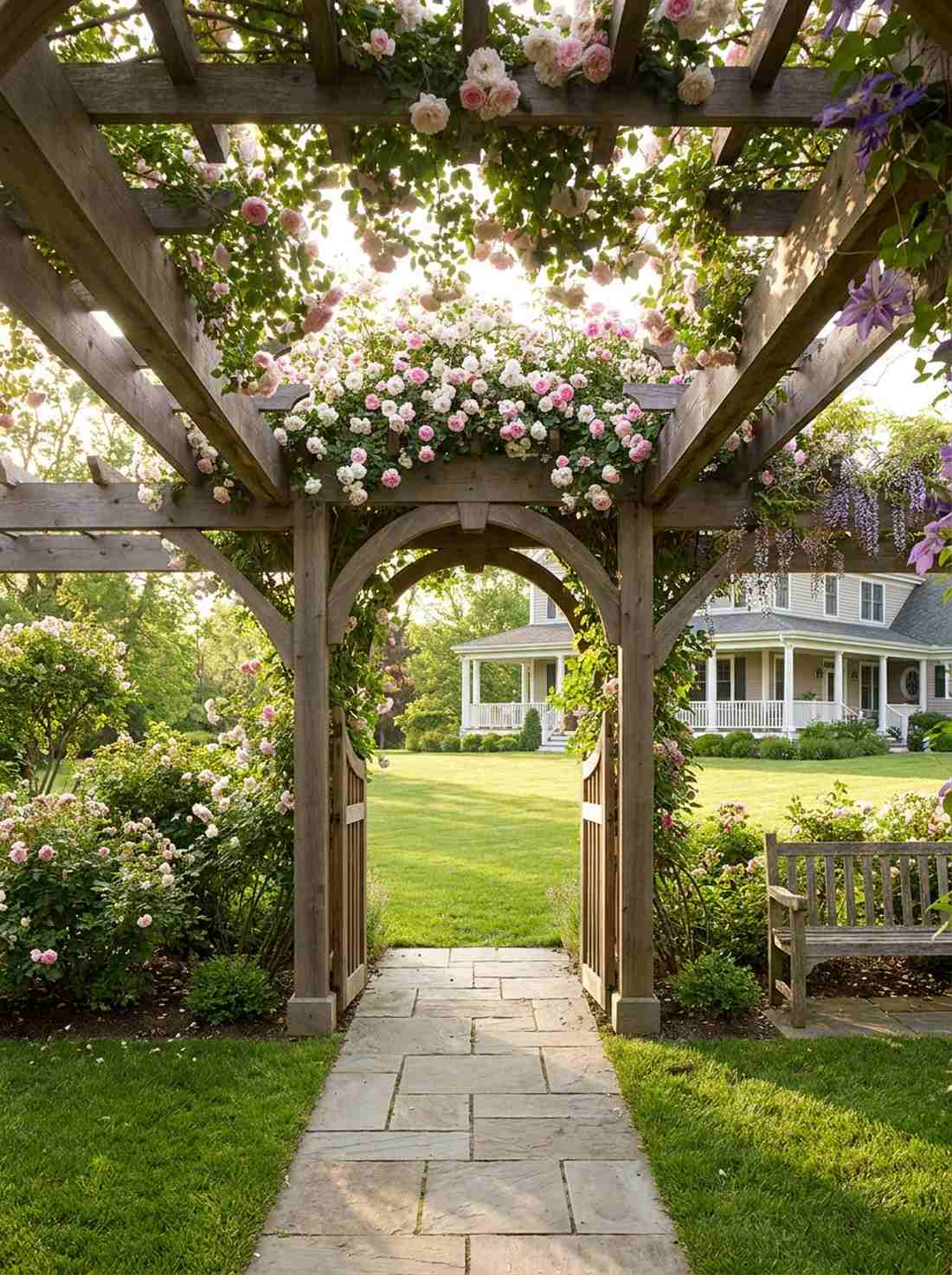 rose arbors and pergolas