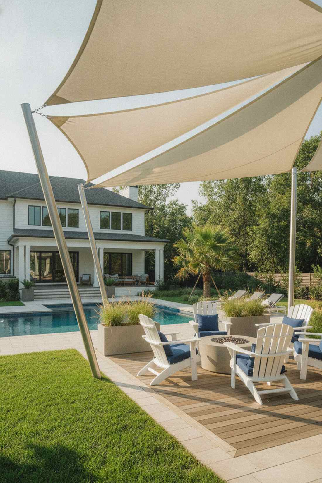 sail shade modern pergola