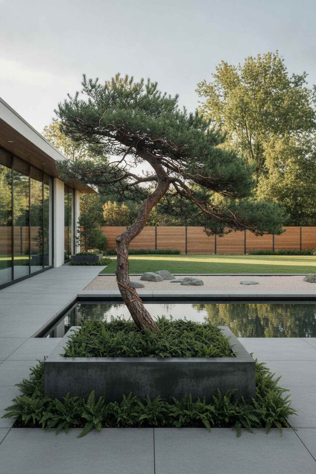 single specimen pine placement