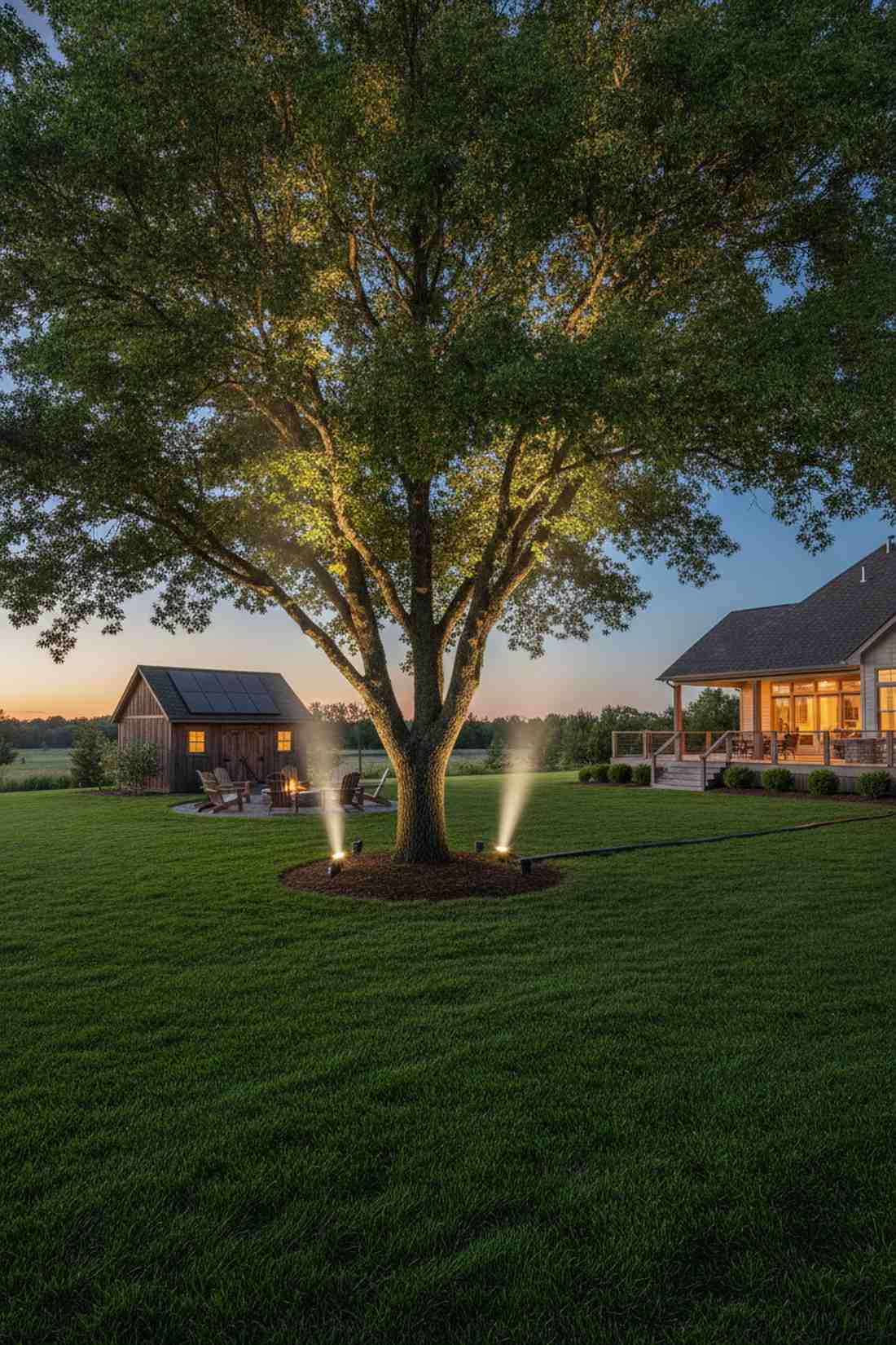 solar spotlights for feature plants