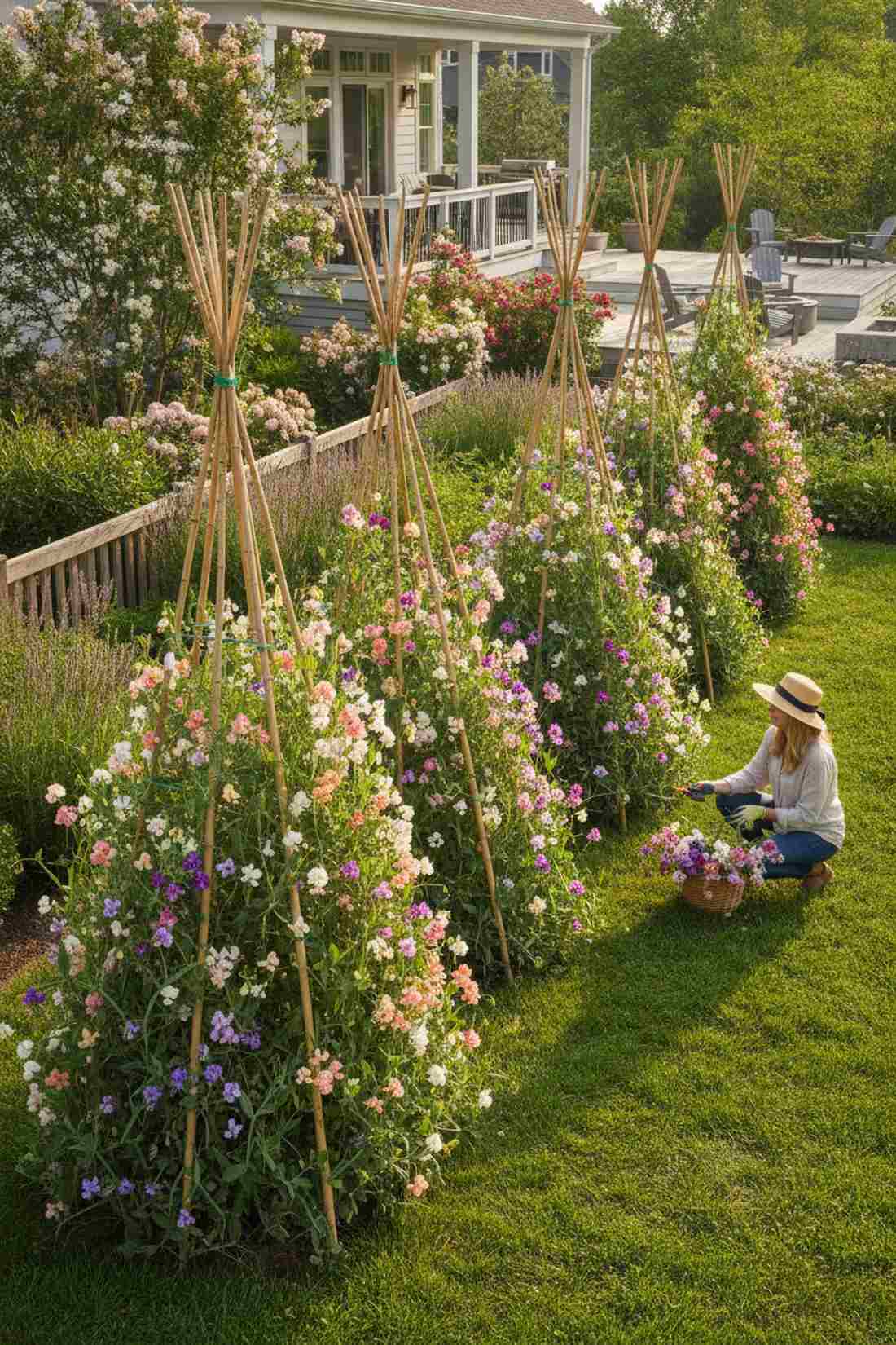 sweet pea cutting garden verticals