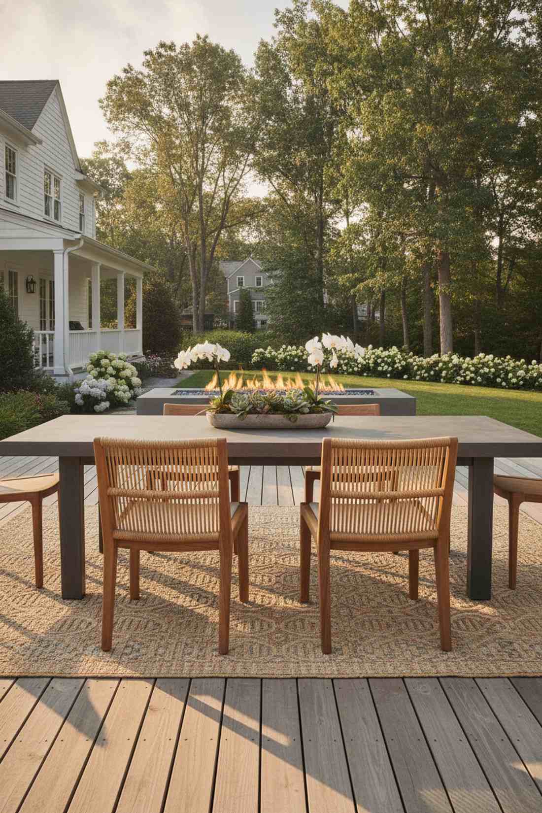 teak and bamboo hybrid chairs