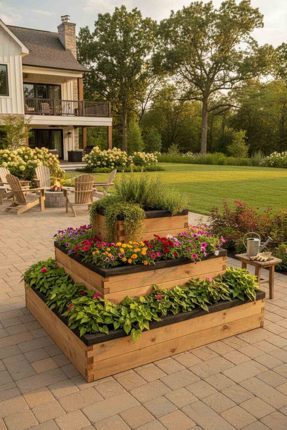 tiered cascade beds