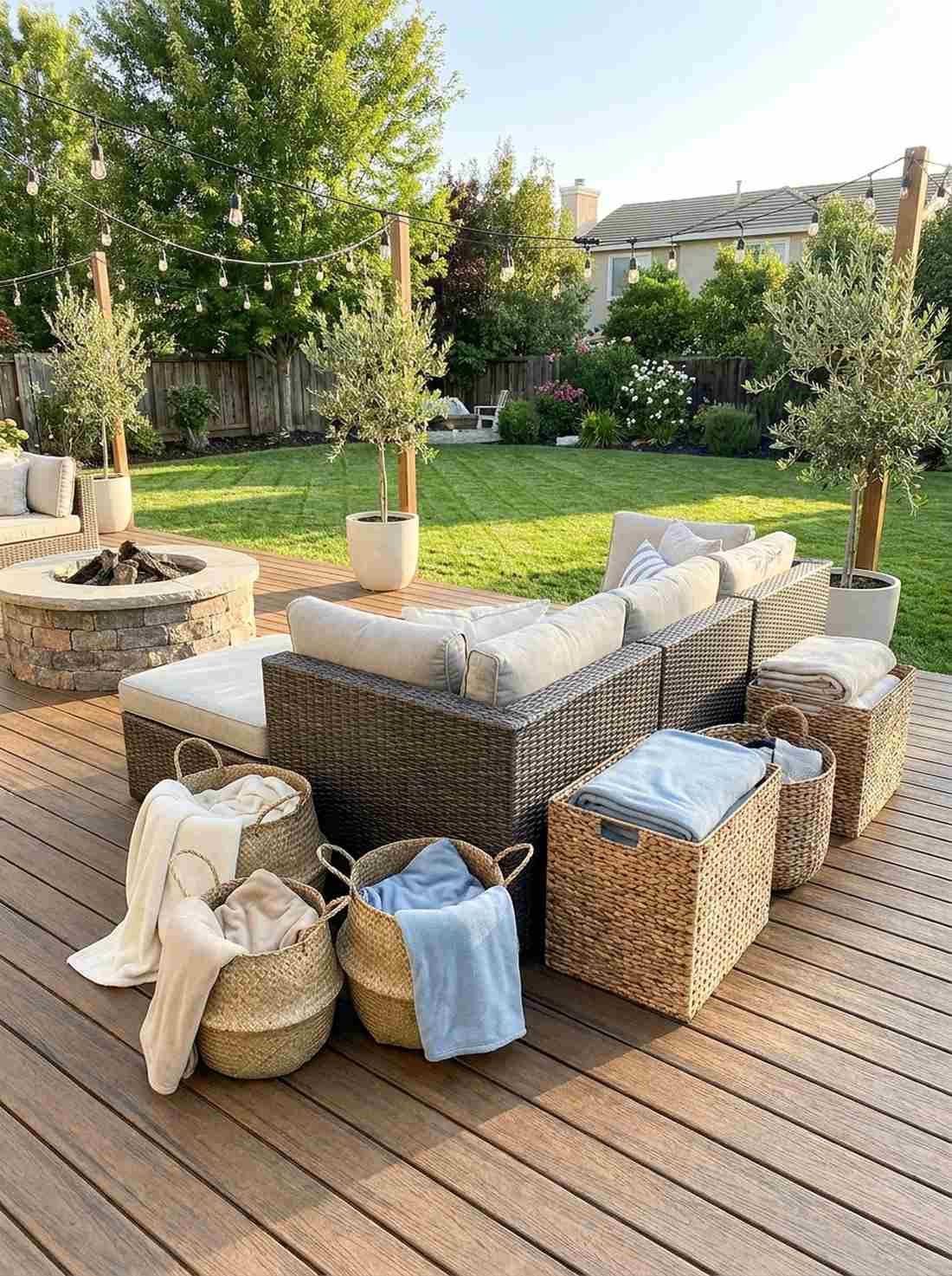 wicker basket display collection