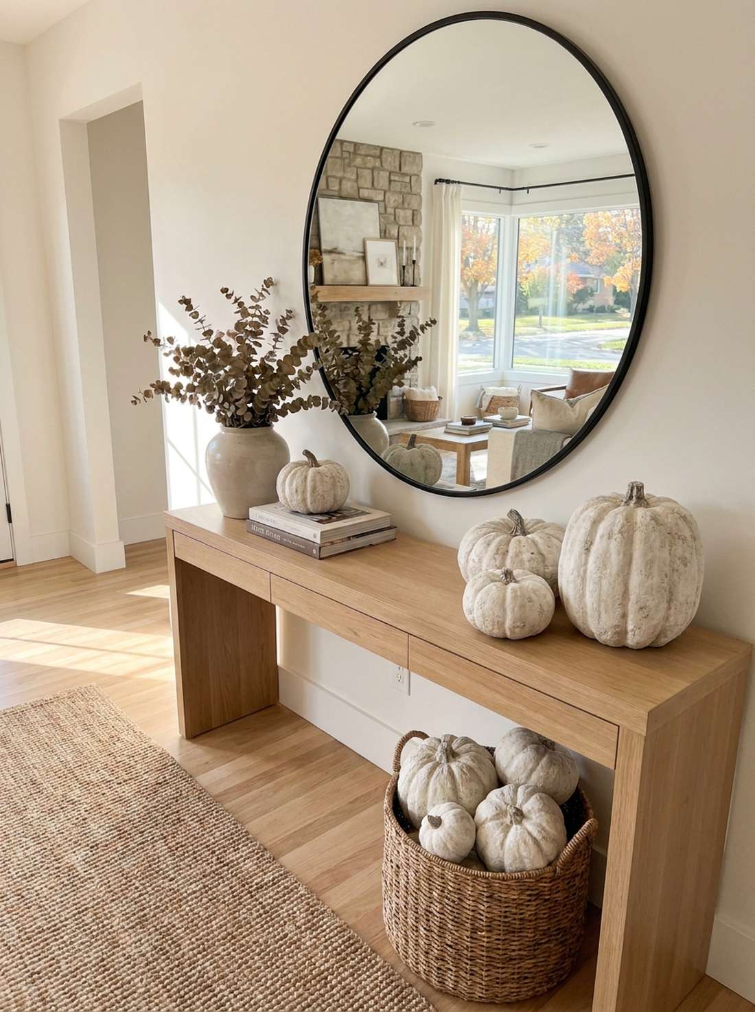 baking soda textured white pumpkins