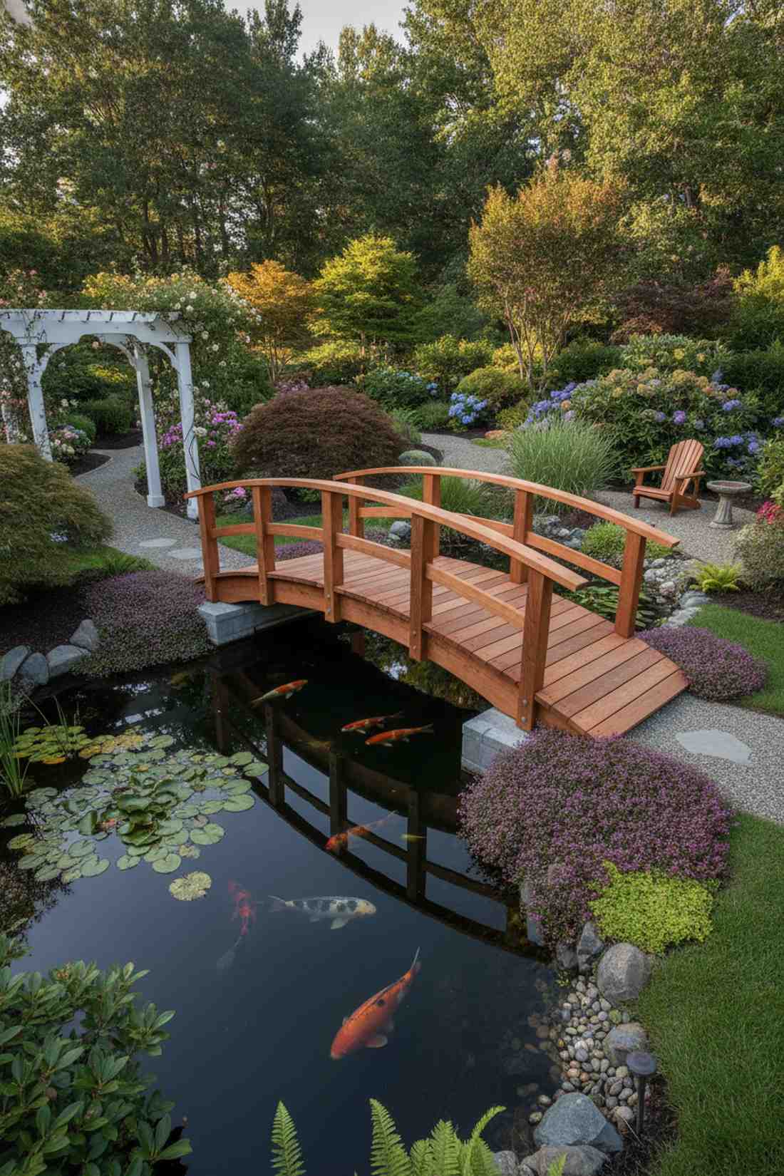 cedar high arch footbridge