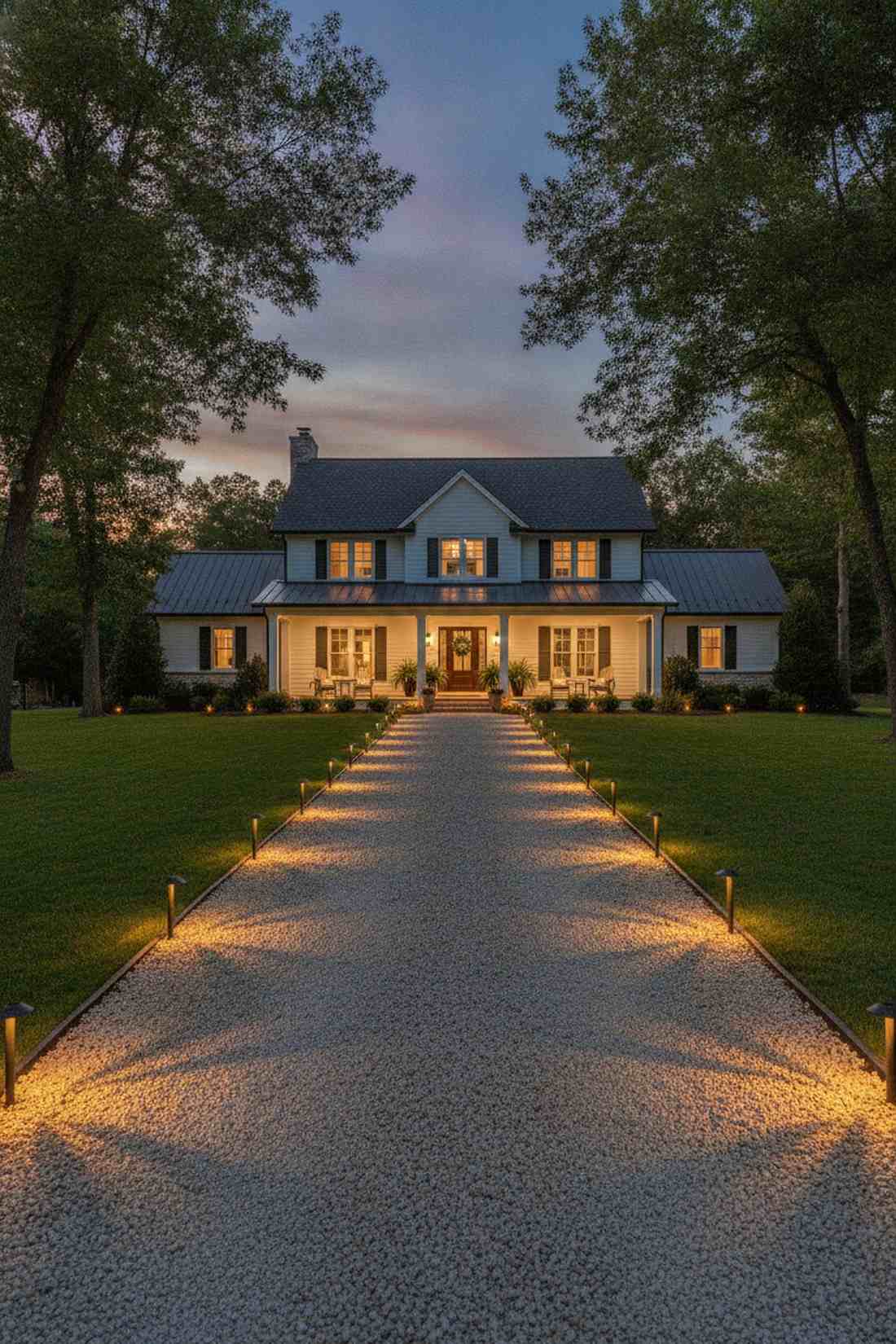 crisscross pattern pathway stakes