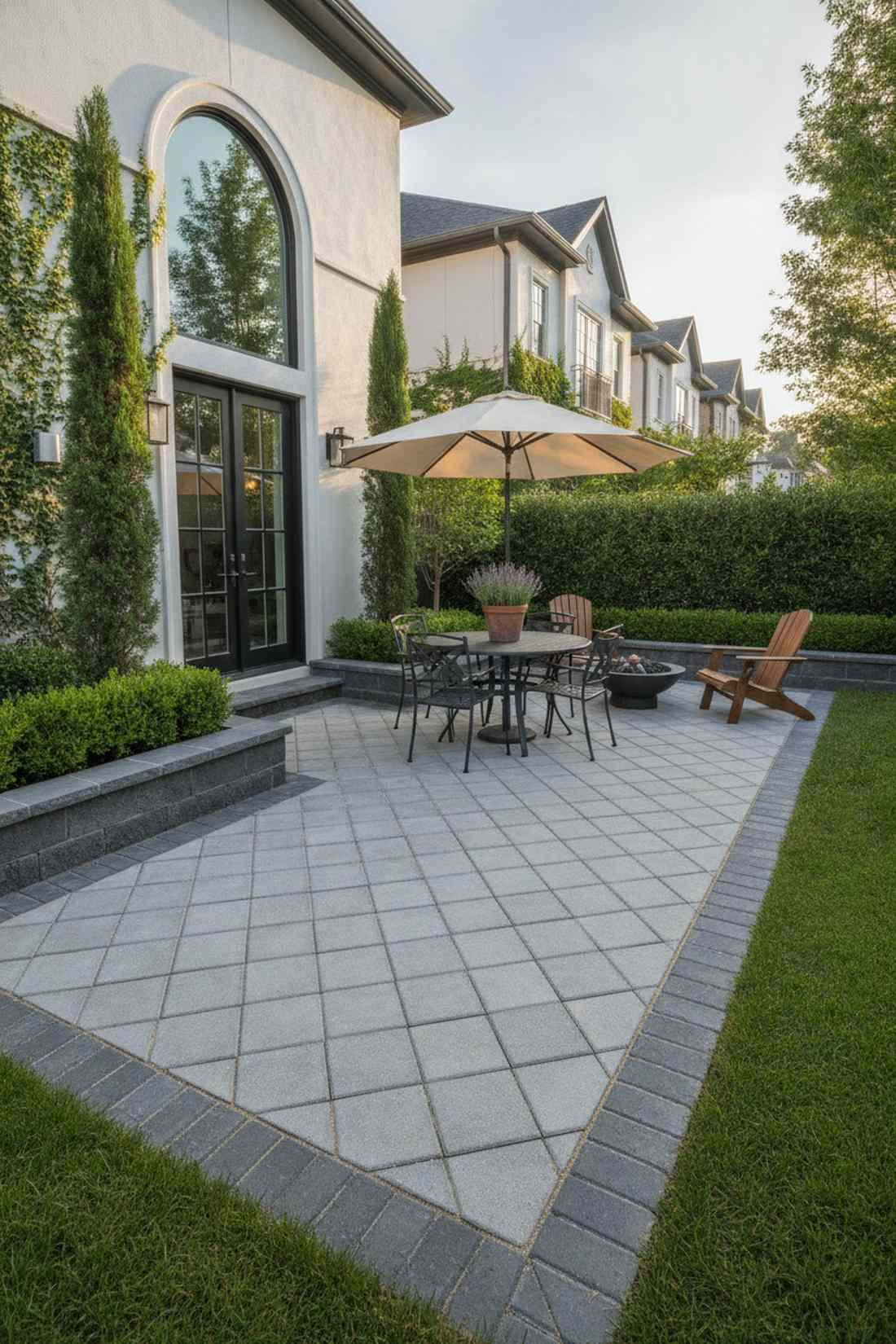 diagonal paving patterns