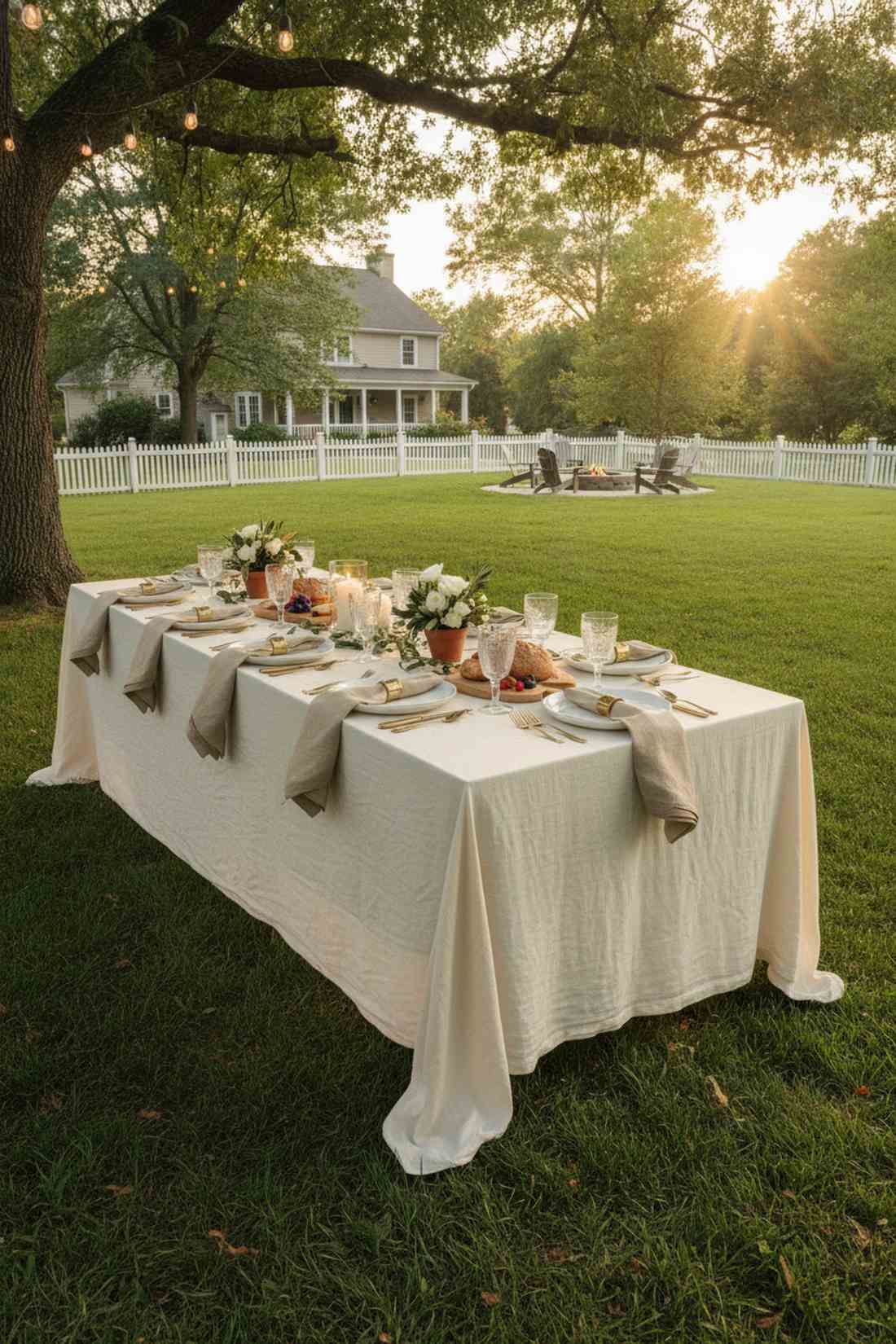 elevated linen tablescapes