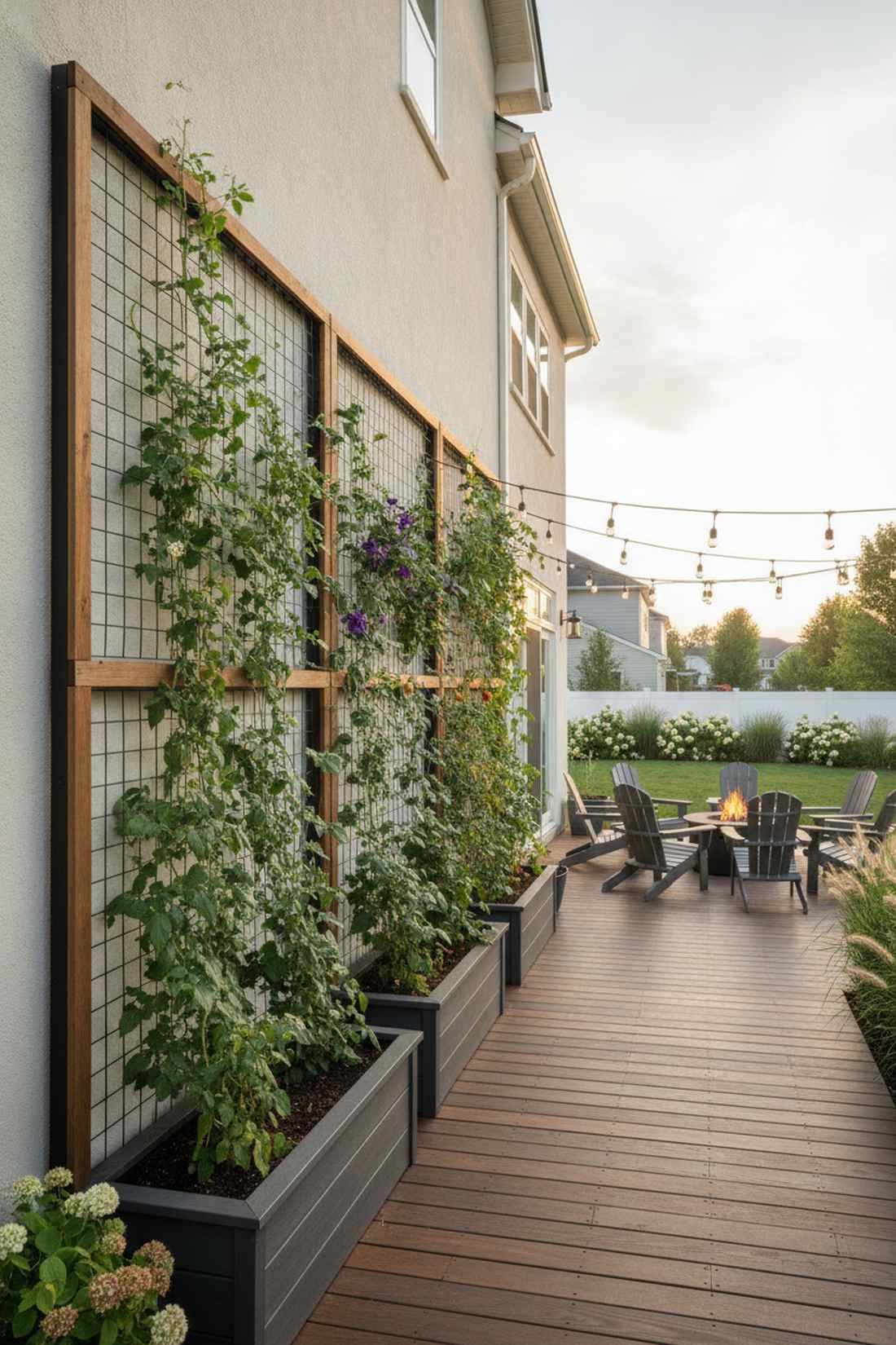 fan shaped wall trellis for roses