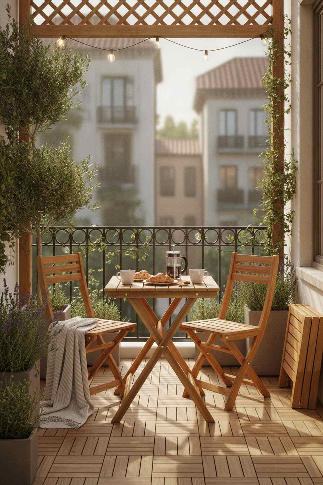 folding acacia bistro with teak finish