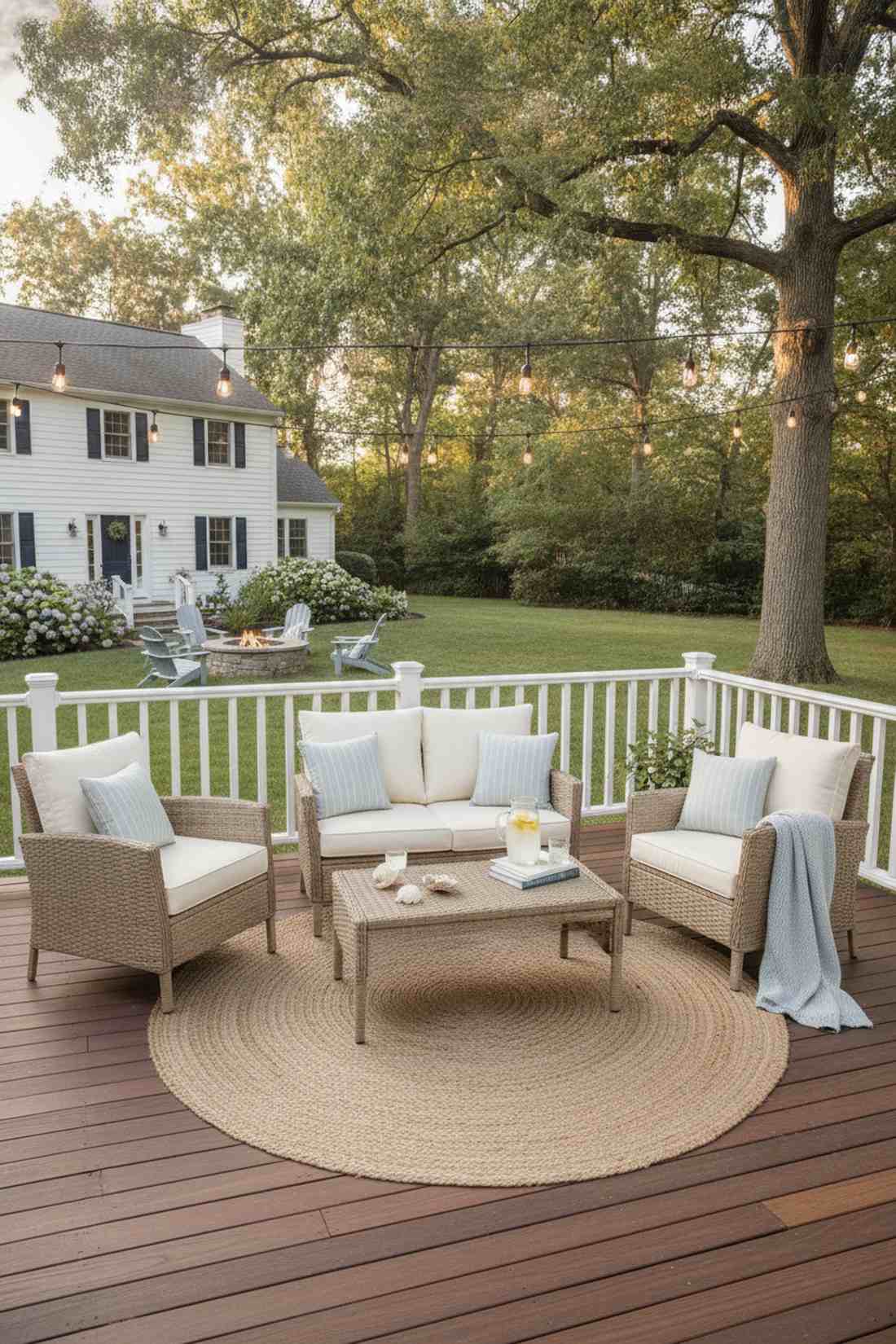 four piece conversation set with thick cushions