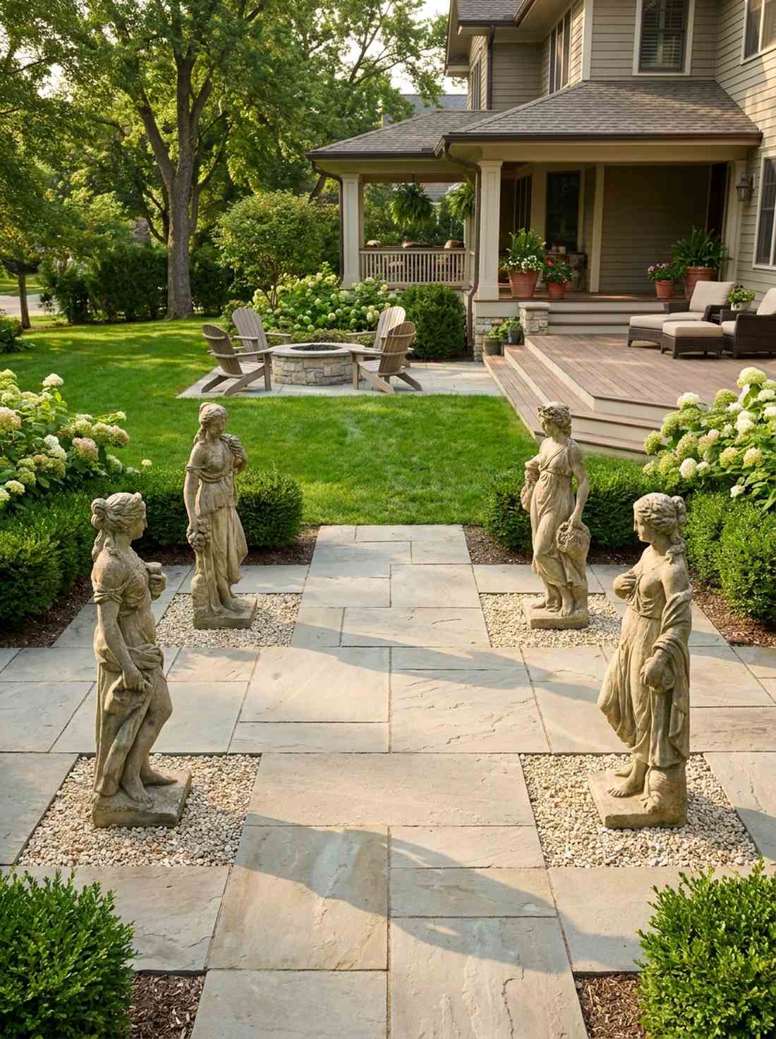 four seasons statue set