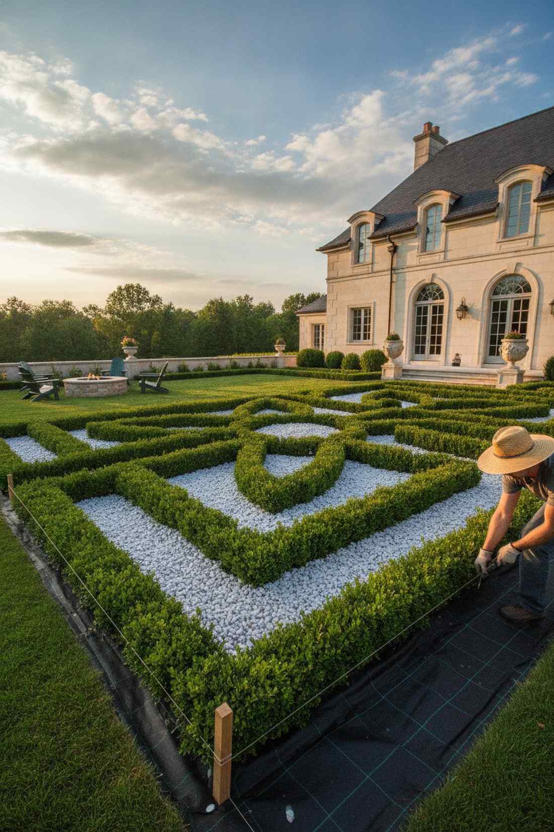 geometric boxwood parterre gardens