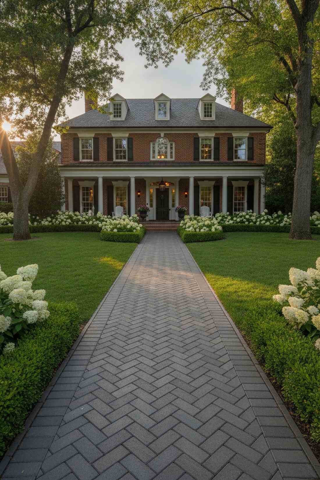 herringbone concrete pavers