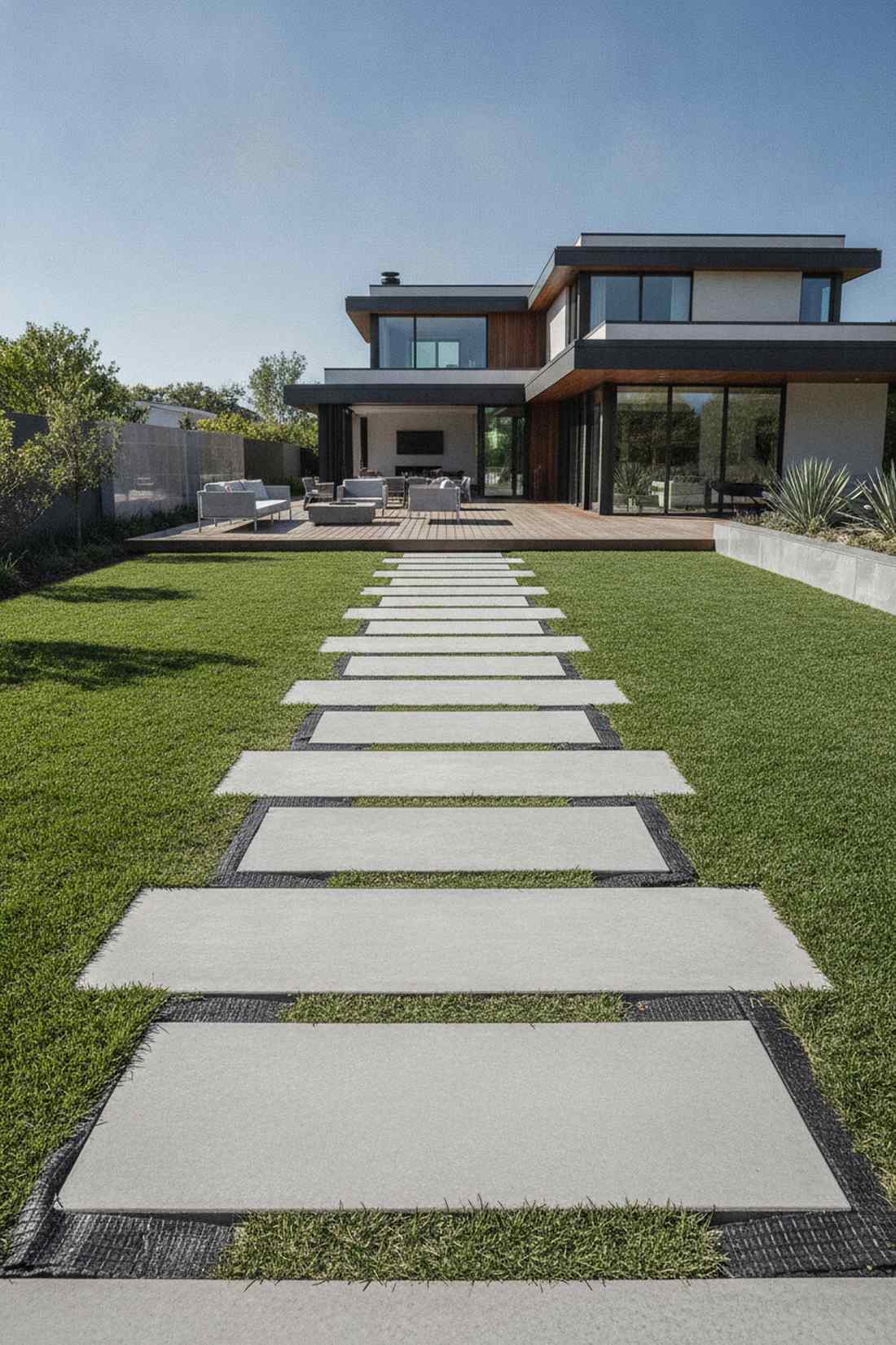 matching paver stepping path