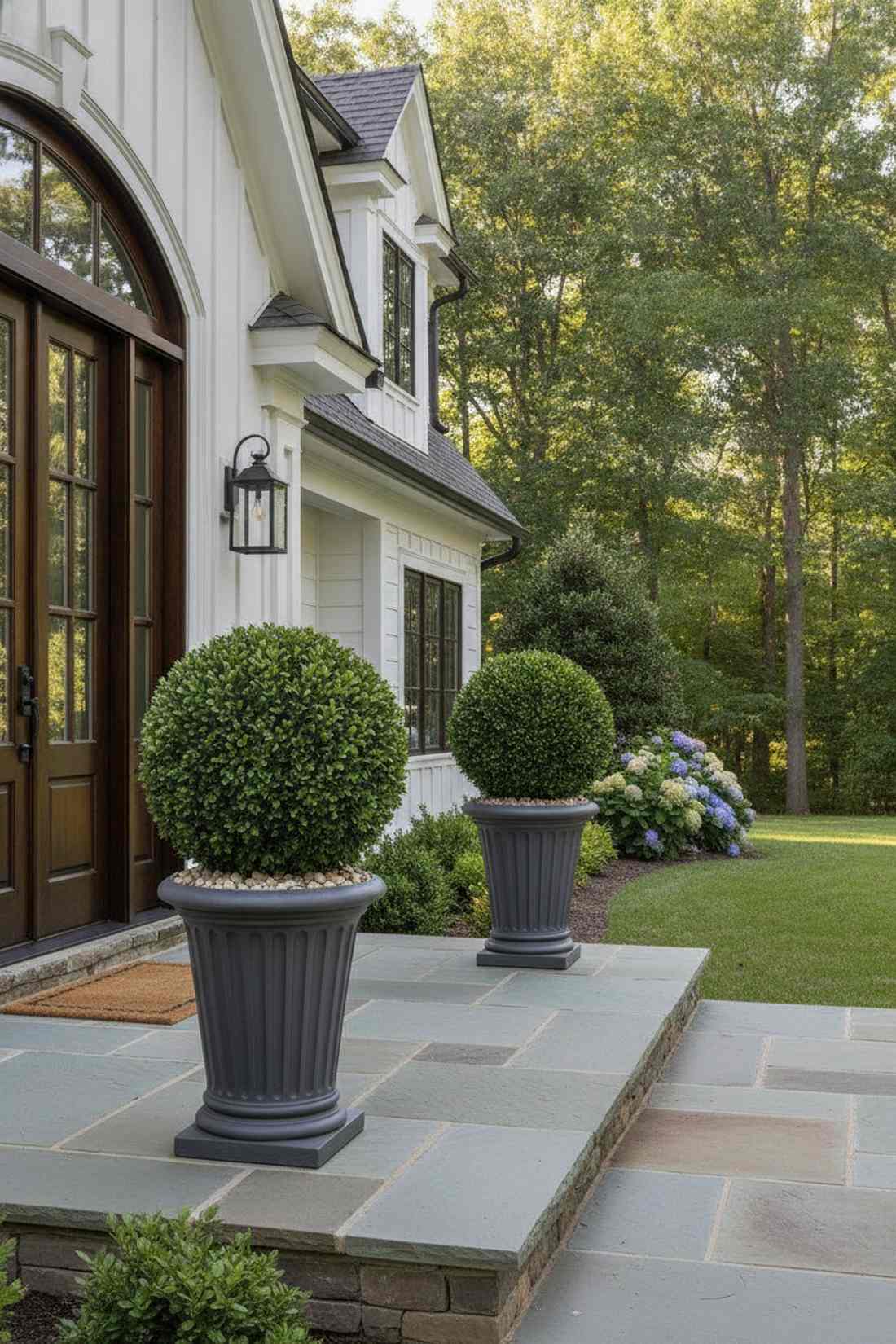 matching tall pillar planters