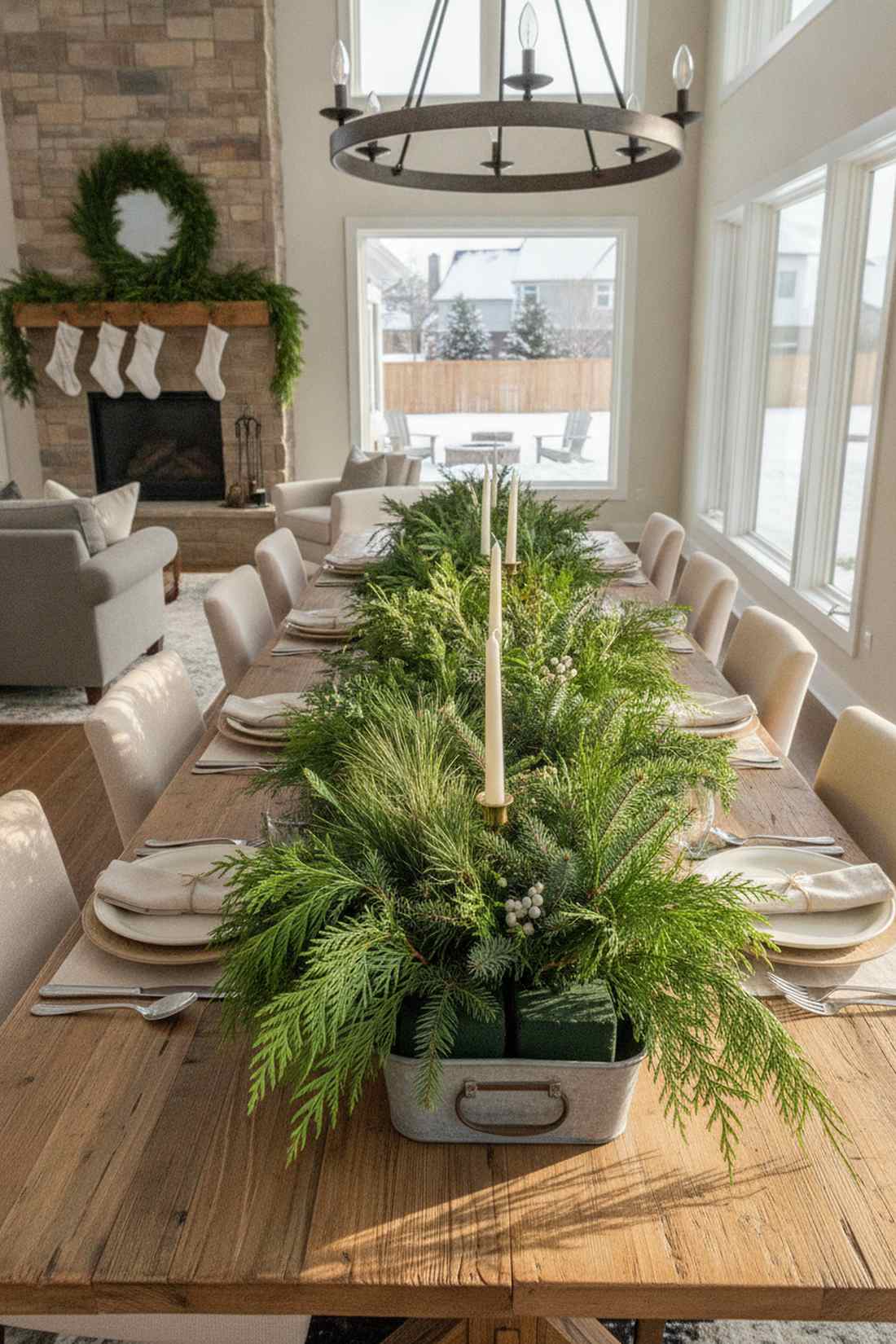 mixed conifer centerpiece