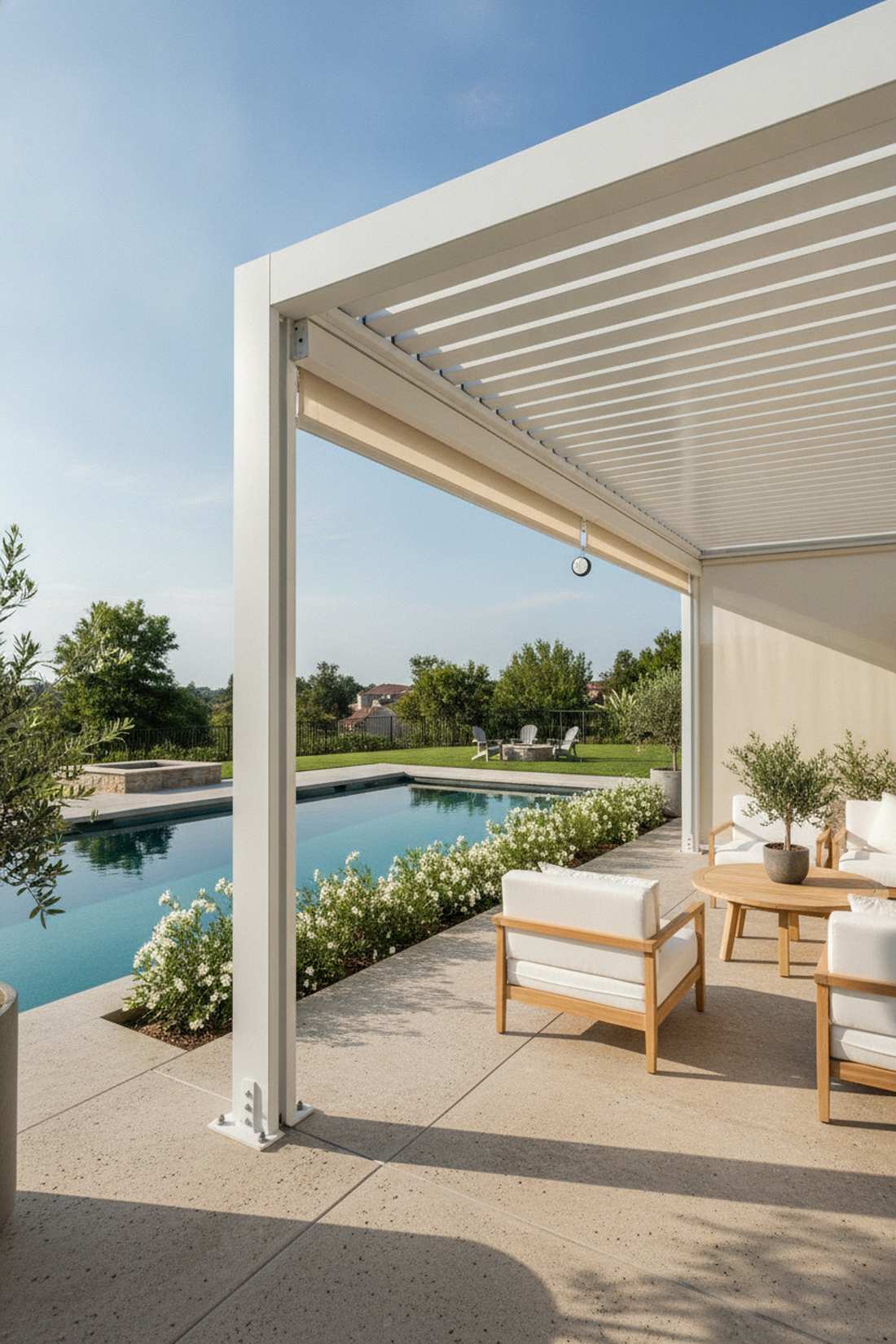 modern louvered pergola systems