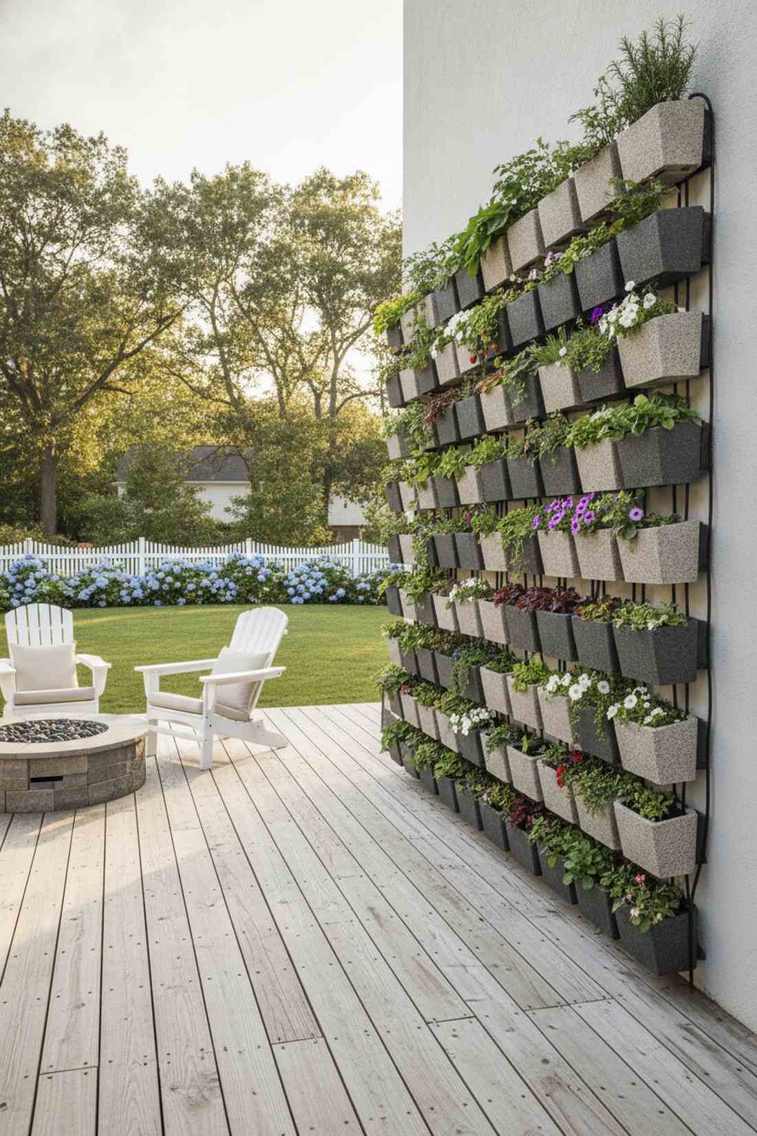 multi pocket felt hanging planters