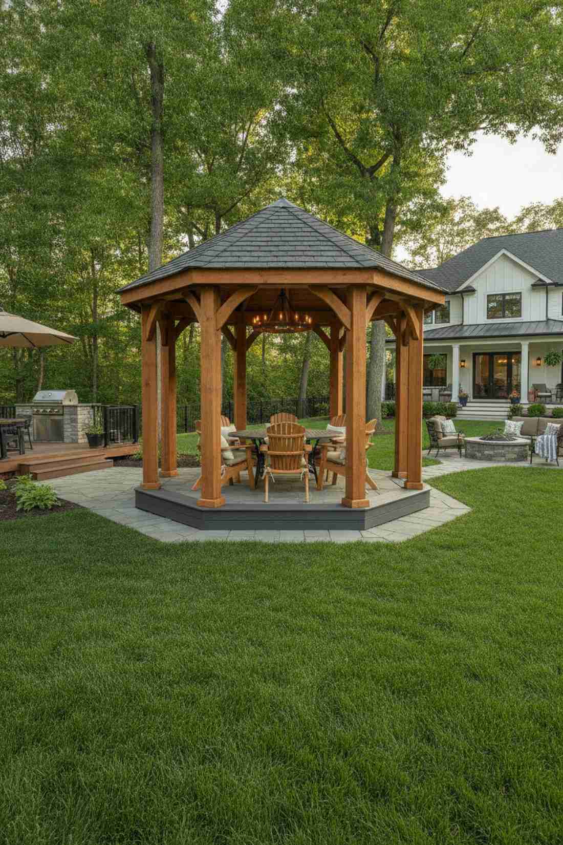 octagonal cedar pavilion