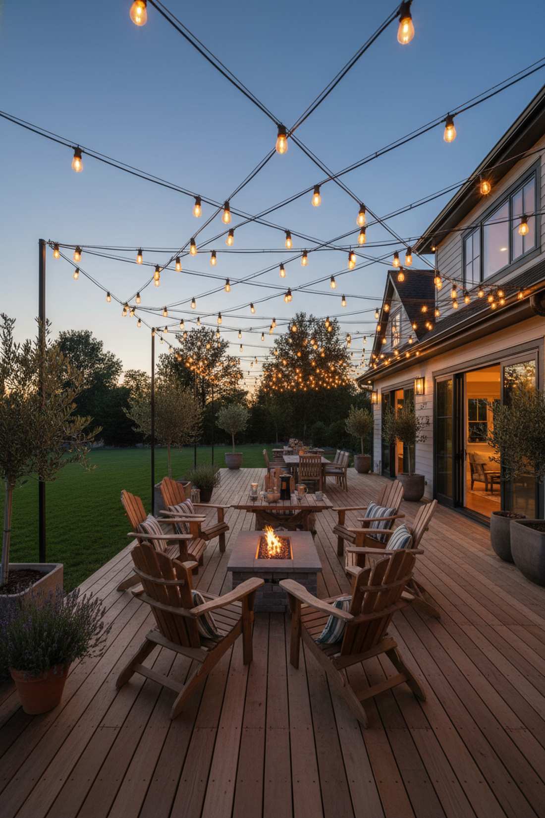 outdoor string lights overhead canopy