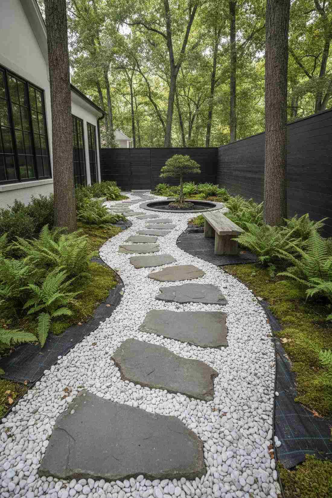 pennsylvania fieldstone with white river rock