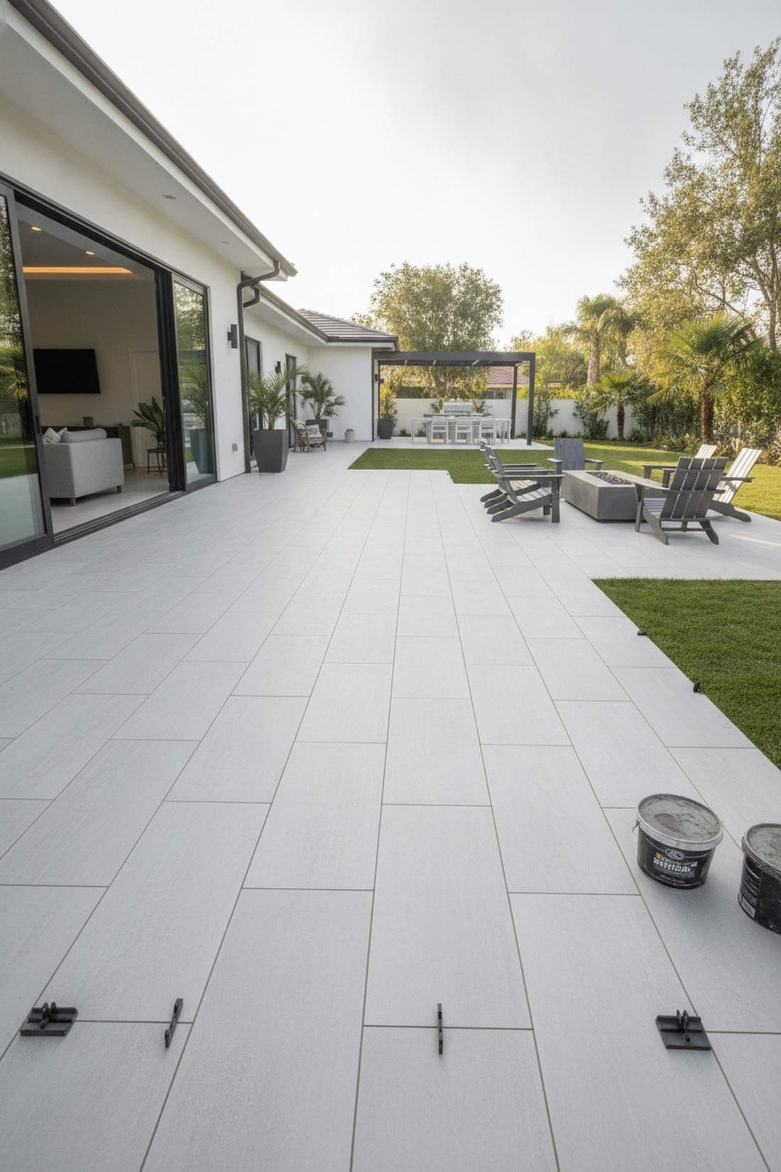 porcelain tile paving